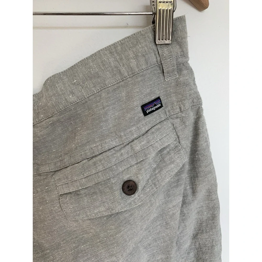 PATAGONIA Shorts Men 32 GreenishBeige HEMP/ORGANIC COTTON Chino Pockets Outdoors